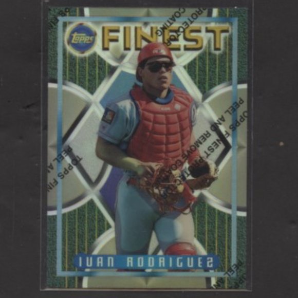 995 TOPPS FINEST REFRACTOR IVAN RODRIGUEZ TEXAS RANGERS - Picture 1 of 1